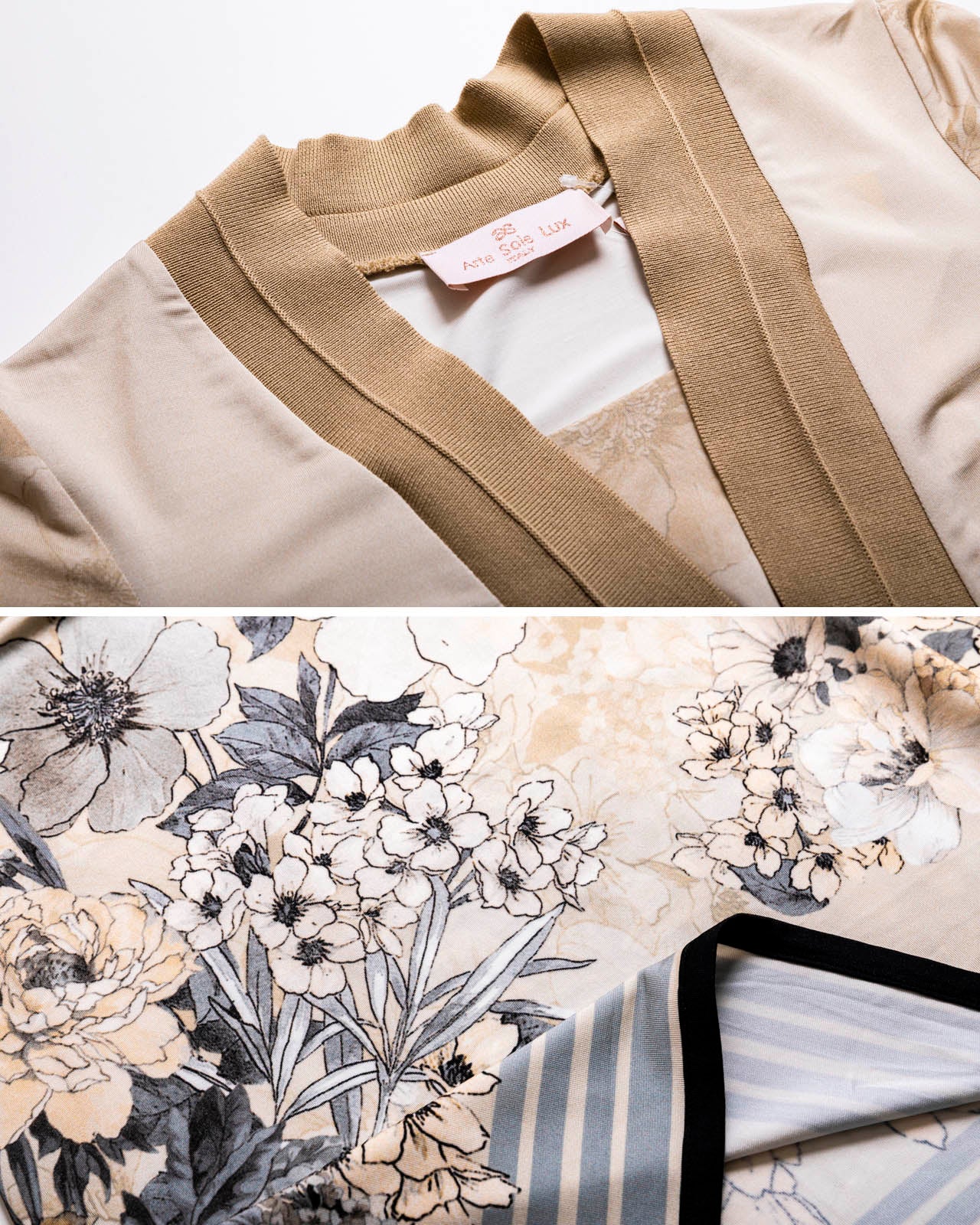 【Made in Italy】リゾート気分花々プリントワンピース ペチコート付