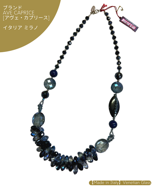 【Made in Italy】べネチアンガラス・ネックレス・バイオレット