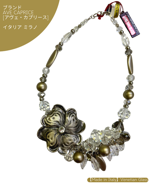 【Made in Italy】べネチアンガラス・ネックレス・フラワー