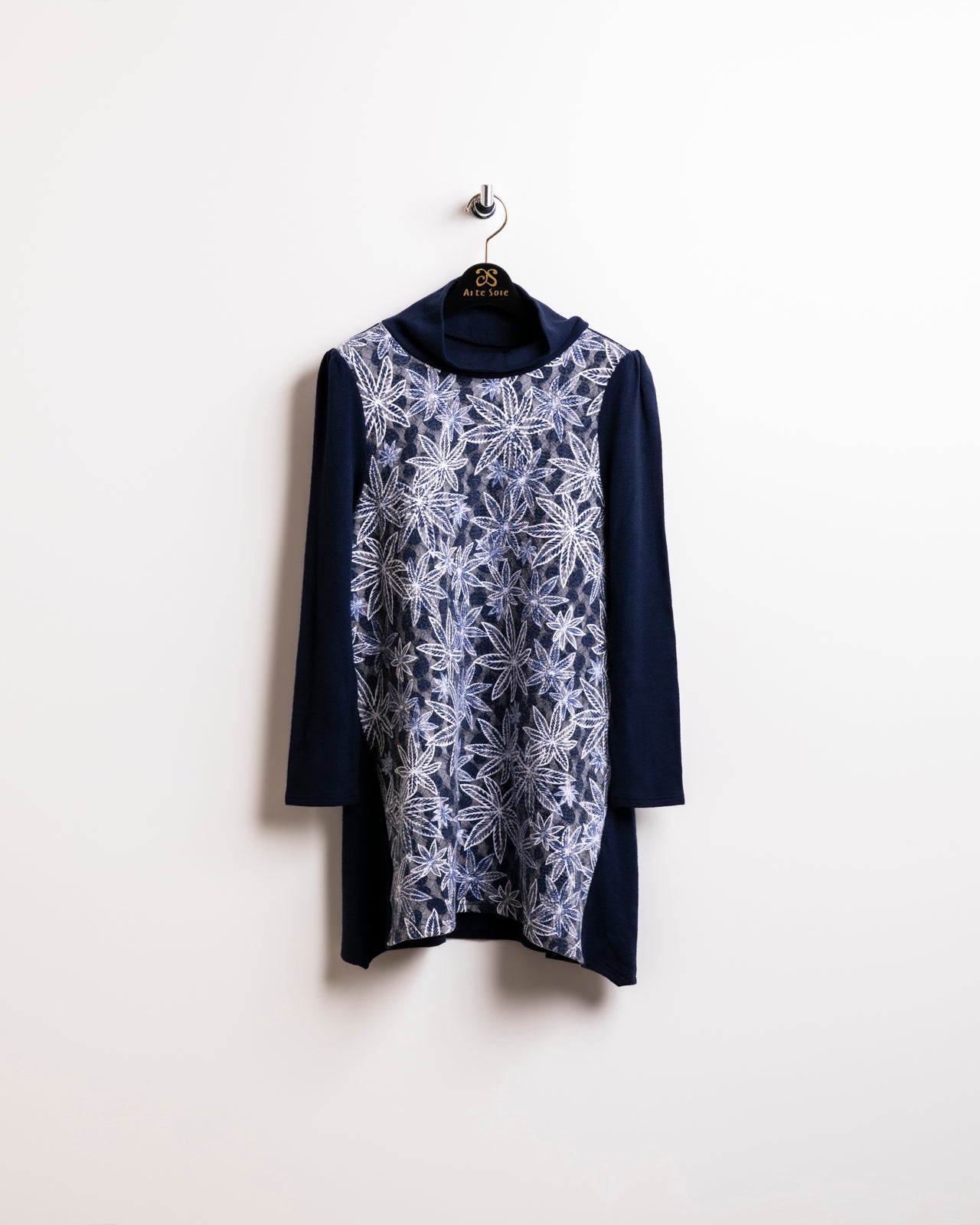 大人フェミニン フラワー刺繍チュニック