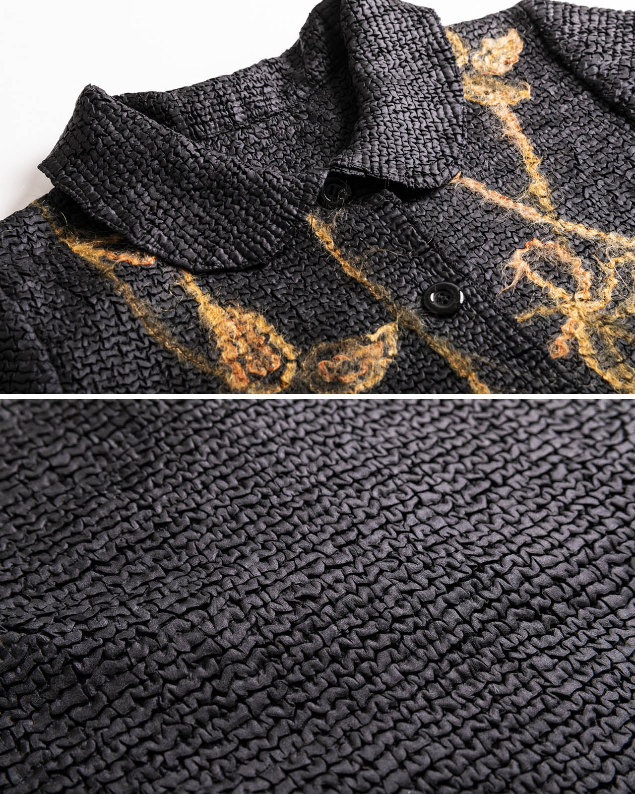 優れた伸縮性の中綿入り刺繍ジャケット