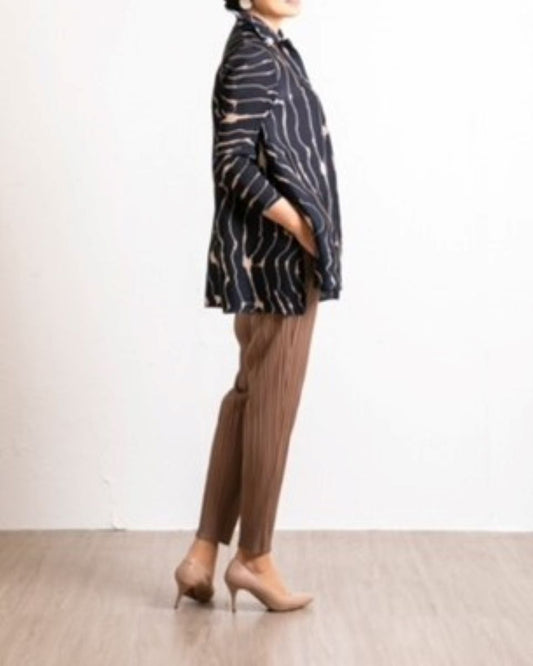すっきり細見えプリーツパンツ